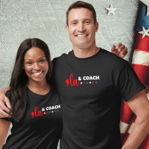 Comma La & Coach Stars Black T-Shirt