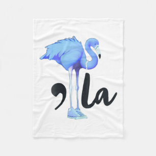 Comma La Flamingo Vote Harris Waltz 2024 Kamala Fo Fleece Blanket
