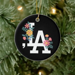 Comma la Floral Kamala Harris For President 2024  Ceramic Ornament