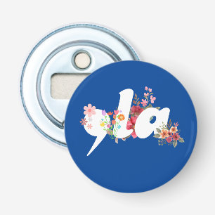 Comma la Floral Kamala Harris President Flowers Bottle Opener