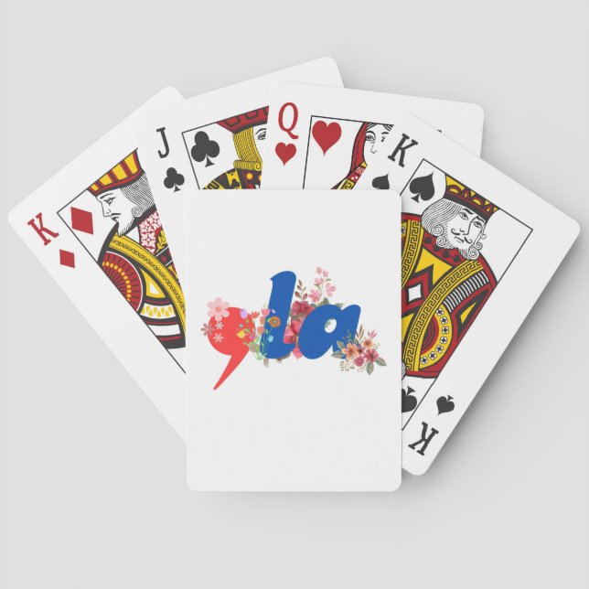 Comma la Flowers Playing Cards (Back)