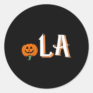 Comma La Funny Kamala Harris 2024 Halloween Pumpki Classic Round Sticker