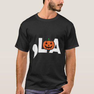 Comma La Funny Kamala Harris 2024 Halloween Pumpki T-Shirt