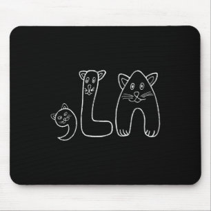 Comma La Funny Kamala Retro Cat Mouse Pad