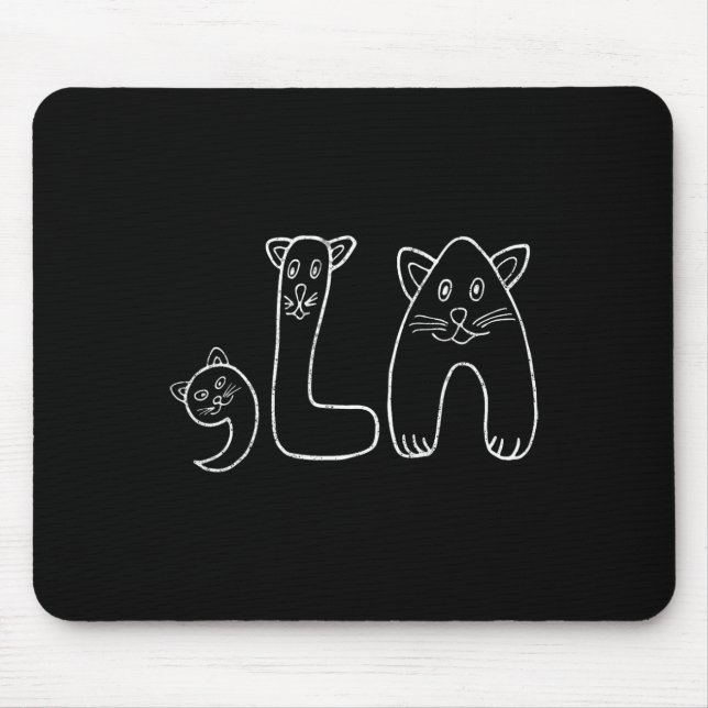 Comma La Funny Kamala Retro Cat  Mouse Pad (Front)