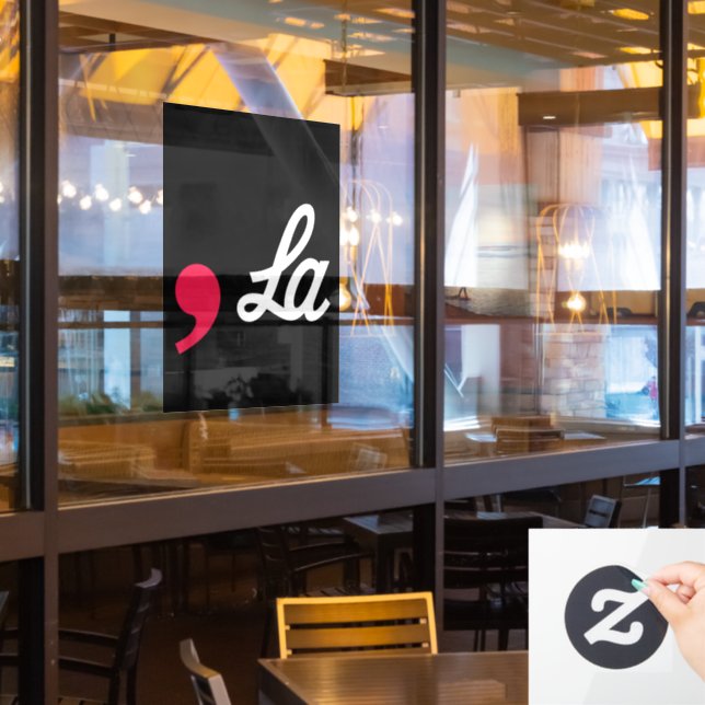 Comma La Funny Punctuation Kamala Harris (Restaurant Window)