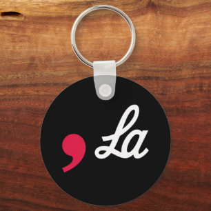 Comma La Funny Punctuation Kamala Harris Key Ring