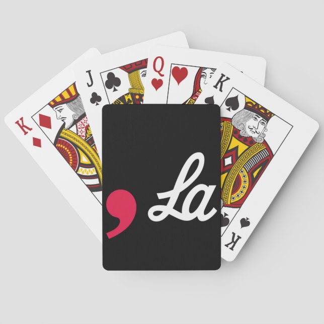 Comma La Funny Punctuation Kamala Harris Playing Cards (Back)