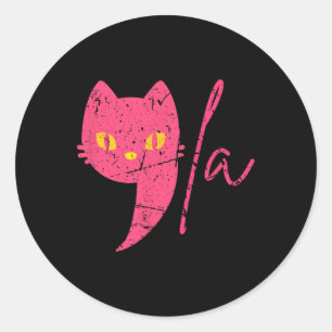 Comma La Harris 2024 W 2024 Vote Harris Waltz Classic Round Sticker