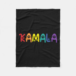 Comma La Harris Funny Cat Lettering Lgbt Rainbow F Fleece Blanket