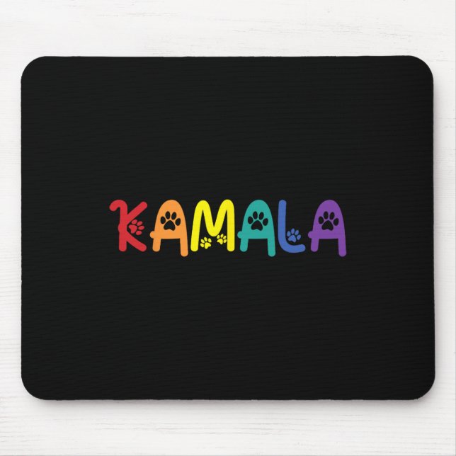 Comma La Harris Funny Cat Lettering Lgbt Rainbow F Mouse Pad (Front)