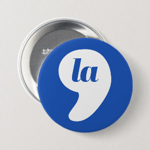 Comma La - Kamala Blue 7.5 Cm Round Badge