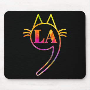 Comma La Kamala Cat Tie Dye Retro Harris 2024 Wome Mouse Pad