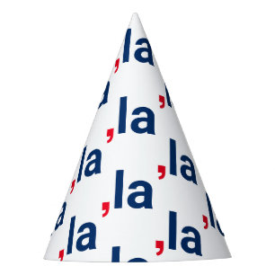 Comma La kamala funny pronunciation pattern white Party Hat