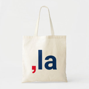 Comma La kamala funny pronunciation red white blue Tote Bag