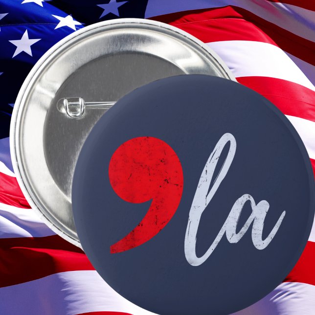 Comma La Kamala Harris 2024 President Funny 6 Cm Round Badge (Creator Uploaded)