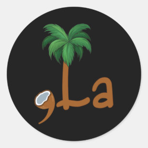 Comma La Kamala Harris 2024 President Funny Kamala Classic Round Sticker