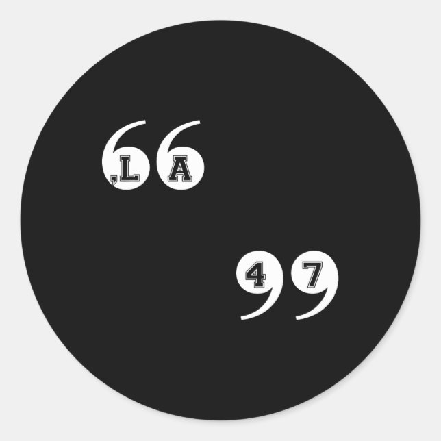 Comma La Kamala Harris 47  Classic Round Sticker (Front)