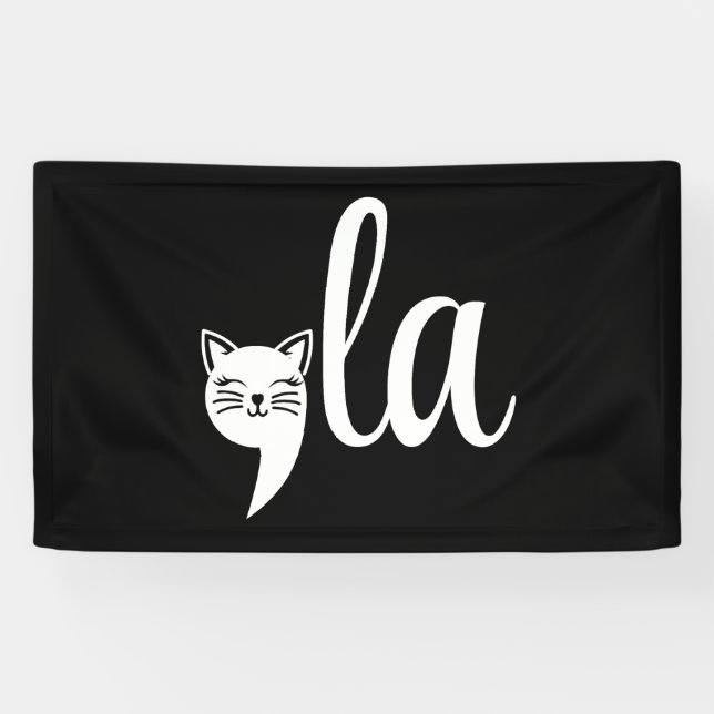 Comma La Kamala Harris - cat mum for Kamala  Banner (Horizontal)