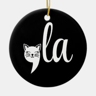 Comma La Kamala Harris - cat mum for Kamala Ceramic Ornament