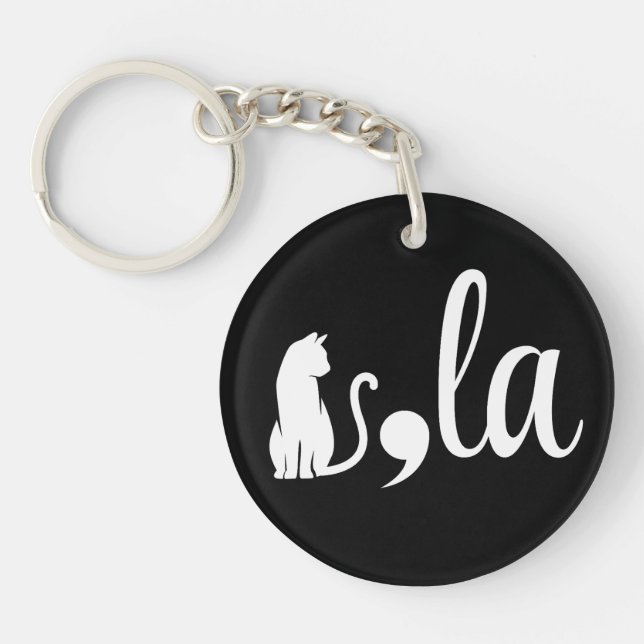 Comma La Kamala Harris - cat mum for Kamala  Key Ring (Front)