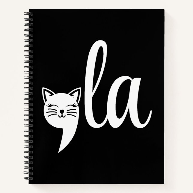 Comma La Kamala Harris - cat mum for Kamala  Notebook (Front)