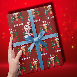 Comma La Kamala Harris Christmas Wrapping Paper