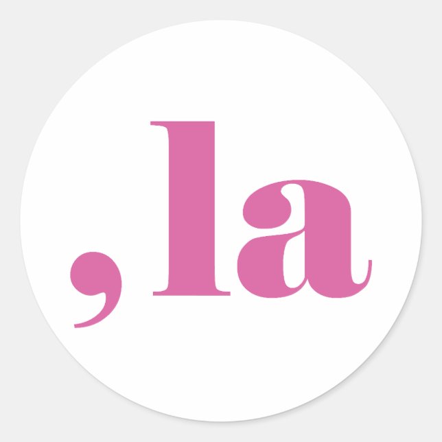 Comma la, Kamala Harris. Classic Round Sticker (Front)