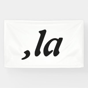 Comma La Kamala Harris - customised text design Banner