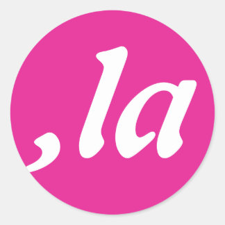 Comma La Kamala Harris - customised text design  Classic Round Sticker