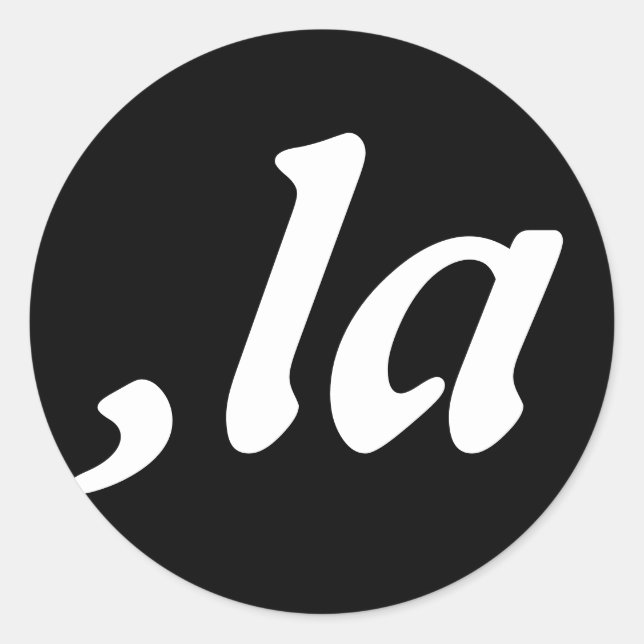 Comma La Kamala Harris - customised text design  Classic Round Sticker (Front)