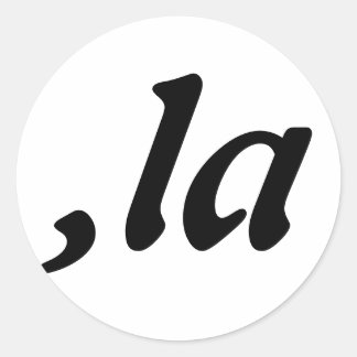 Comma La Kamala Harris - customised text design Classic Round Sticker