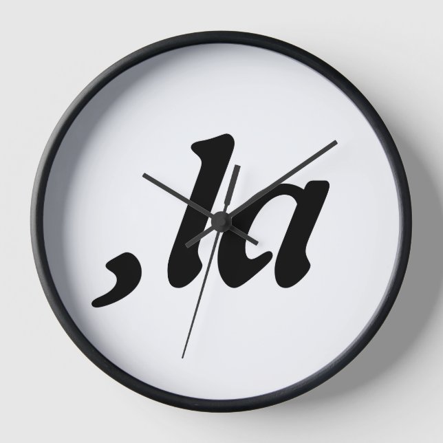 Comma La Kamala Harris - customised text design  Clock (Front)