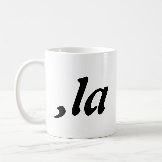 Comma La Kamala Harris - customised text design  Coffee Mug (Left)