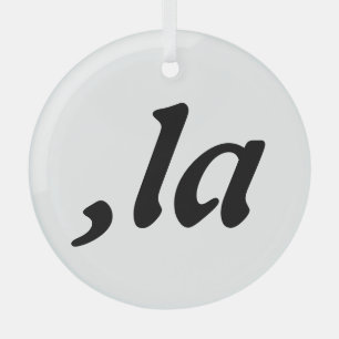 Comma La Kamala Harris - customised text design  Glass Tree Decoration