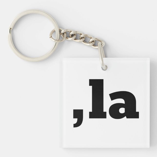 Comma La Kamala Harris - customised text design  Key Ring (Front)