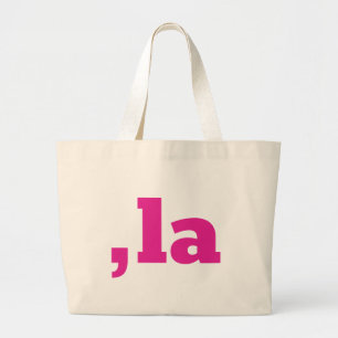 Comma La Kamala Harris - customised text design Large Tote Bag