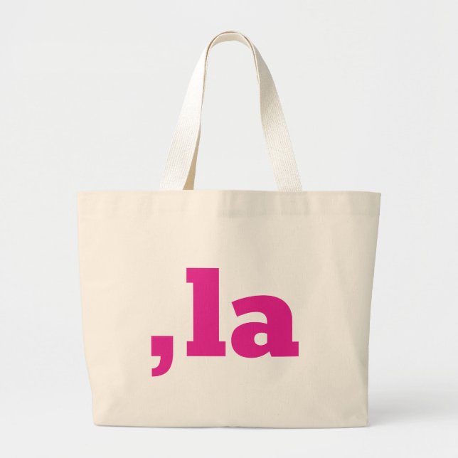 Comma La Kamala Harris - customised text design  Large Tote Bag (Front)