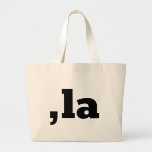 Comma La Kamala Harris - customised text design Large Tote Bag