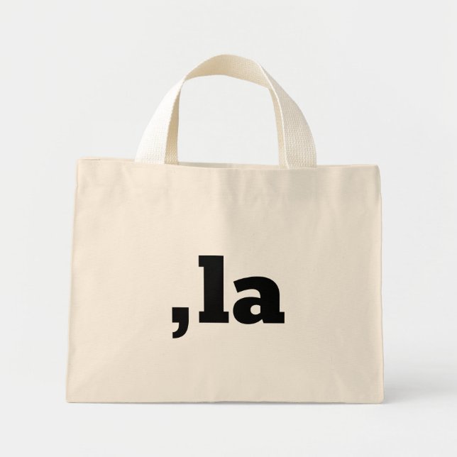 Comma La Kamala Harris - customised text design  Mini Tote Bag (Front)