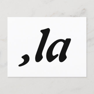 Comma La Kamala Harris - customised text design  Postcard