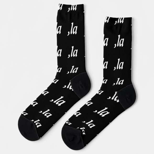 Comma La Kamala Harris - customised text design  Socks (Left)