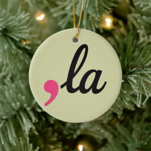 Comma La Kamala Harris President 2024 Stop Project Ceramic Ornament