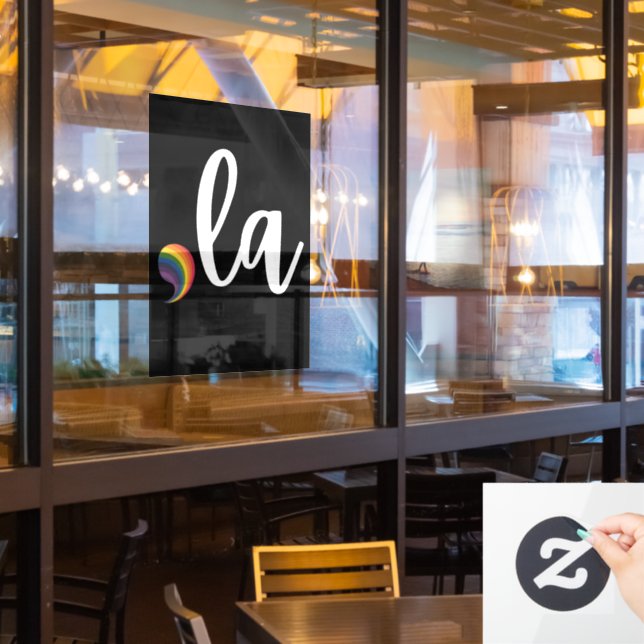 Comma La Kamala Harris Pride Rainbow LGBQ Gay (Restaurant Window)