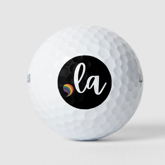 Comma La Kamala Harris Pride Rainbow LGBQ Gay Golf Balls (Front)