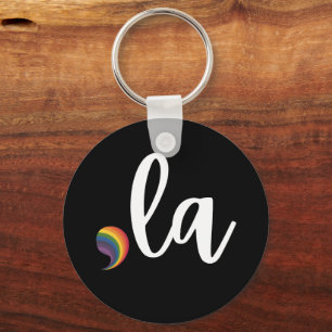 Comma La Kamala Harris Pride Rainbow LGBQ Gay Key Ring