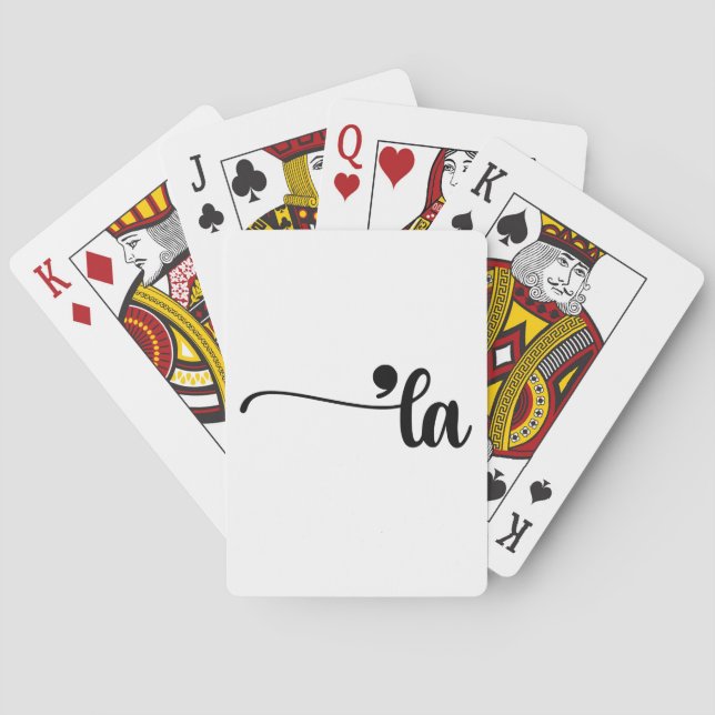 Comma La Kamala Harris Punctuation La Election Playing Cards (Back)