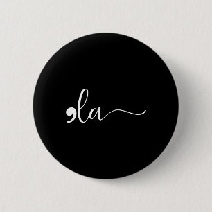 Comma La Kamala Harris Punctuation La Election Vot 6 Cm Round Badge