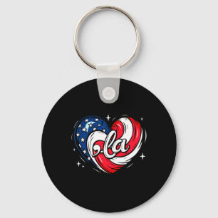 Comma La Kamala Harris Red White Blue American Fla Key Ring