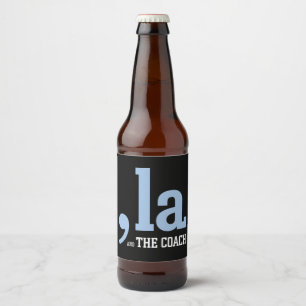 Comma La Kamala Harris Tim Walz Coach 2024  Beer Bottle Label